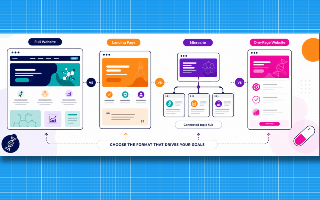 Life Science Websites: Full Website, Landing Page, Microsite or One-Page Website?